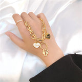 Women's Double Layer Chains Bracelet Halloween Gift