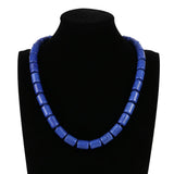Turquoise Beaded Necklace Navy Sweater Chain