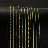 14K Plated Brass Metal Chain for DIY Jewelry Making