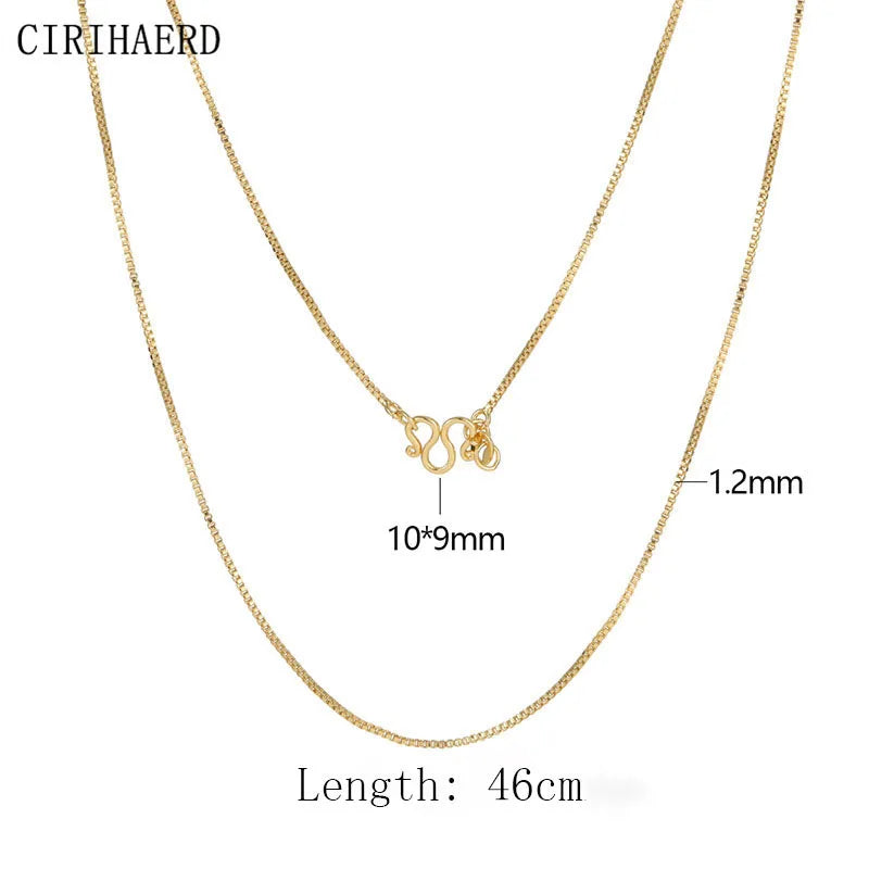 14K Plated Brass Metal Chain for DIY Jewelry Making