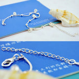 925 Silver Anklet Crown Ankle Bracelet Solid Chain Beach Jewelry