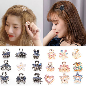 Women's Rhinestone Hairpin Crab Clip Headwear
