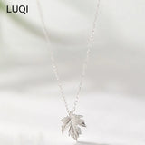 Women's S925 Silver Maple Leaf Pendant Necklace