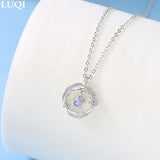 Women's Silver Feather Pendant Necklace and Bracelet Set
