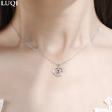 Women's Silver Feather Pendant Necklace and Bracelet Set