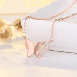 S925 Silver Butterfly Stack Pendant Necklace