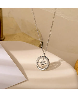 Women's S925 Platinum Star Pendant Necklace XL34