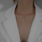 S925 Silver Plated Heart Key Pendant Necklace XL186