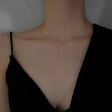 S925 Silver Plated Heart Key Pendant Necklace XL186