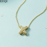 Women's Silver Cross X Pendant Necklace