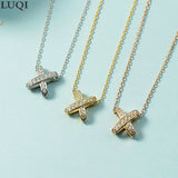 Women's Silver Cross X Pendant Necklace