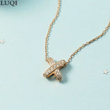 Women's Silver Cross X Pendant Necklace