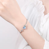 S925 Silver Cat Moonstone Bracelet
