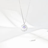 Women's Fantasy Aurora Star Moon Pendant Necklace
