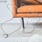 Women's S925 Silver Heart Pendant Necklace XZ097