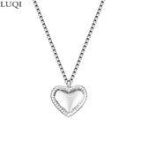 Women's S925 Silver Heart Pendant Necklace XZ097