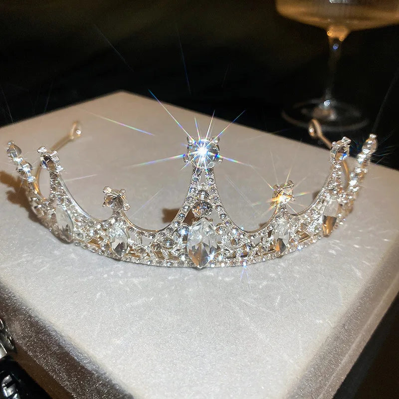 Women's Rhinestone Crown Hair Accessory for Birthday Party