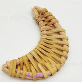 Wooden Triangle Wood Beads Vine Braid Earring Accessories Set of 10