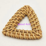 Wooden Triangle Wood Beads Vine Braid Earring Accessories Set of 10