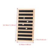 Wooden Rings Display Tray Jewelry Stand Black 28.5cm