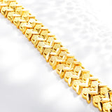 24K Yellow Gold Bracelet for Men's Wedding Jewelry