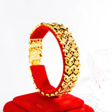 24K Yellow Gold Bracelet for Men's Wedding Jewelry