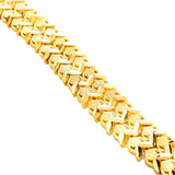24K Yellow Gold Bracelet for Men's Wedding Jewelry