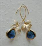 Yellow Flower Water Drop Earring for Women