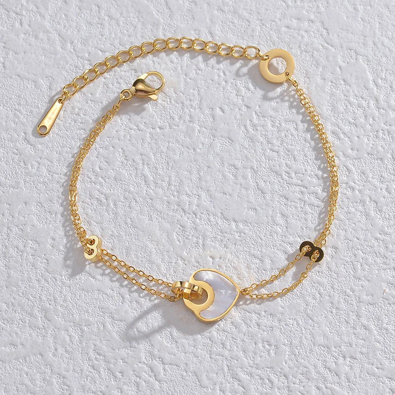 Heart Jewelry Girls Anniversary Bracelet
