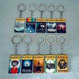 Broadway Musical Keychain, Zinc Alloy Key Ring for Women Men Boys Girls