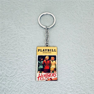 Broadway Musical Keychain, Zinc Alloy Key Ring for Women Men Boys Girls