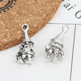 30Pcs Zinc Alloy Monster Charms Antique Silver 23x11mm