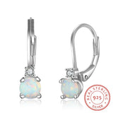 Opal Earrings 925 Sterling Silver Zircon Accessories