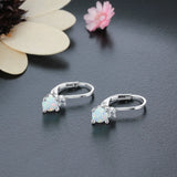 Opal Earrings 925 Sterling Silver Zircon Accessories