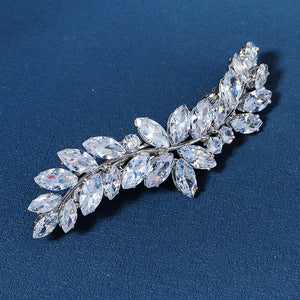 Zircon Barrettes Silver Hair Clips for Women Accessories Girls Hairpins