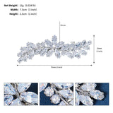 Zircon Barrettes Silver Hair Clips for Women Accessories Girls Hairpins