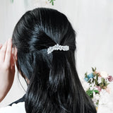 Zircon Barrettes Silver Hair Clips for Women Accessories Girls Hairpins