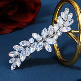Zircon Barrettes Silver Hair Clips for Women Accessories Girls Hairpins