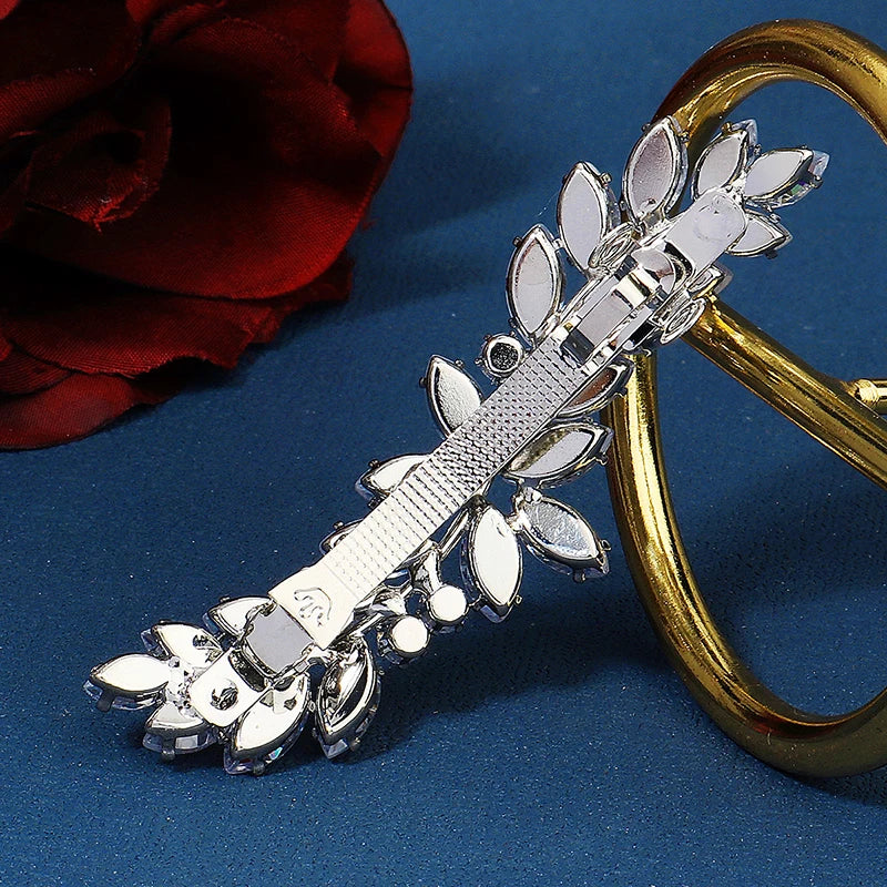 Zircon Barrettes Silver Hair Clips for Women Accessories Girls Hairpins