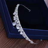 Zircon Bridal Tiara Headpiece Silver Crystal Wedding Crown Hair Accessories