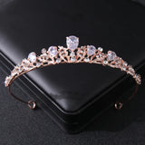 Zircon Bridal Tiara Headpiece Crystal Wedding Crown Hair Accessories