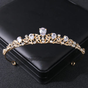 Zircon Bridal Tiara Headpiece Crystal Wedding Crown Hair Accessories