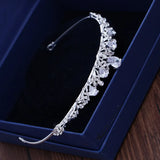 Zircon Bridal Tiara Headpiece Silver Crystal Wedding Crown Hair Accessories