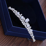 Zircon Bridal Tiara Headpiece Silver Crystal Wedding Crown Hair Accessories