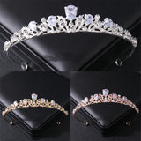 Zircon Bridal Tiara Headpiece Crystal Wedding Crown Hair Accessories