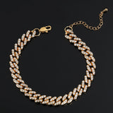 Zircon Diamond Anklet Cuban Link Chain Anklets Women Jewelry