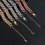 Zircon Diamond Anklet Cuban Link Chain Anklets Women Jewelry
