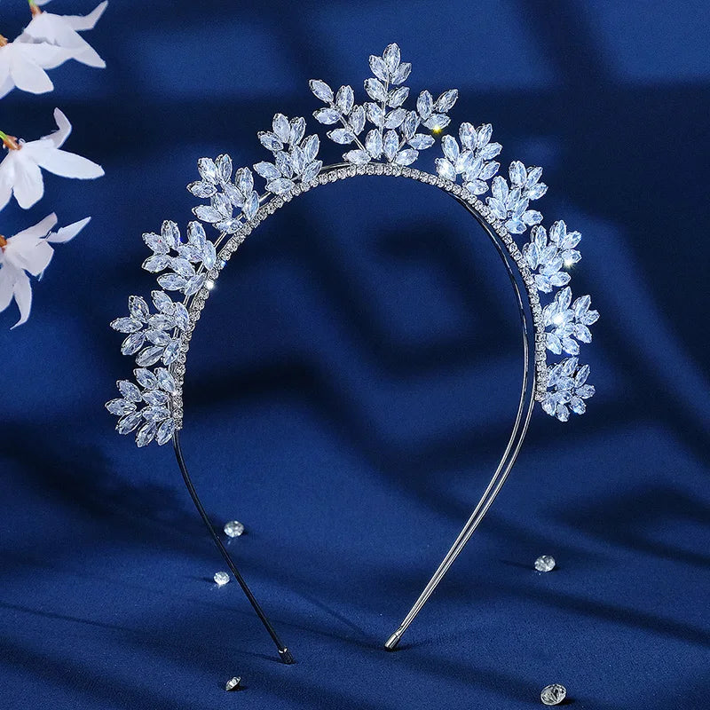 Silver Rhinestone Headband for Women Girls