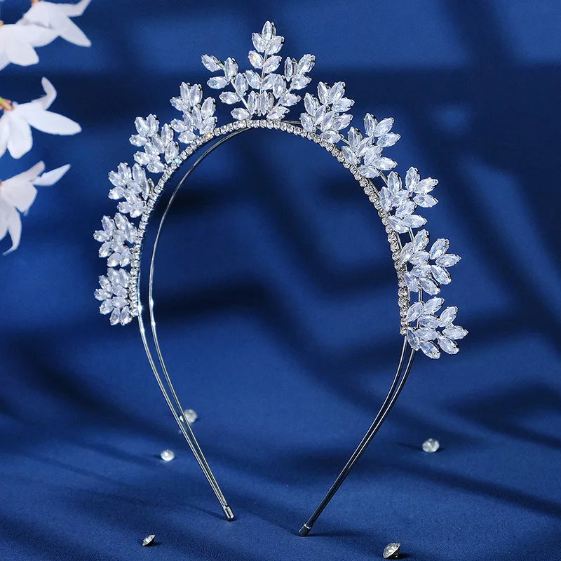 Silver Rhinestone Headband for Women Girls