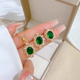 Zircon Heart Bow Angel Jewelry Set for Women Girls